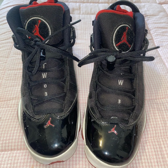 Jordan Black and Red Sneakers - Picture 1 of 4